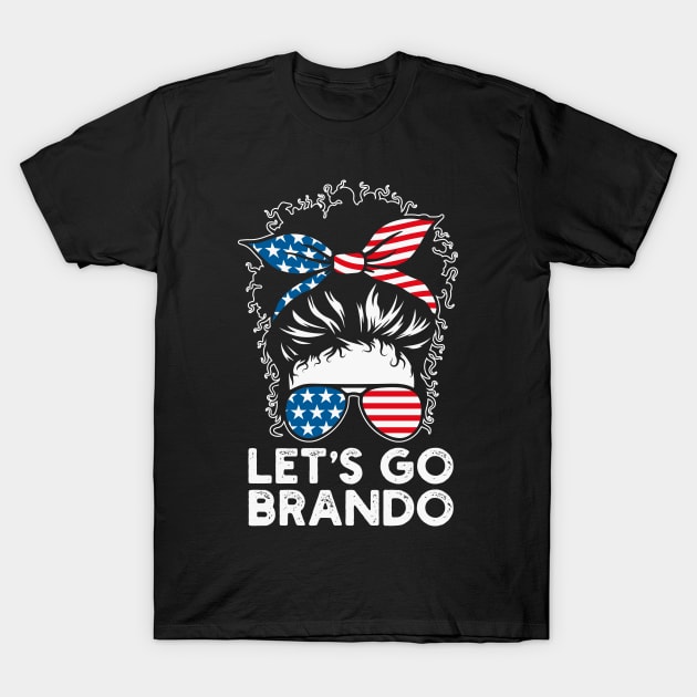 Messy bun Let's Go Bandon T-Shirt by BadrooGraphics Store
